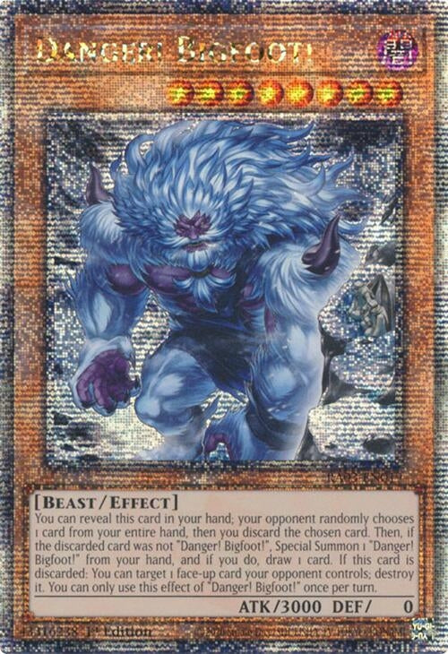 Danger! Bigfoot! (Alternate Art) (Quarter Century Secret Rare) (3019) - YuGiOh Single