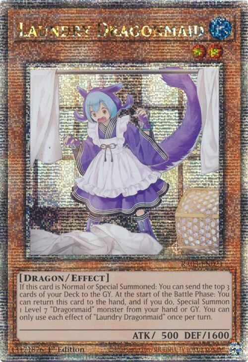 Laundry Dragonmaid (Quarter Century Secret Rare) (3021) - YuGiOh Single