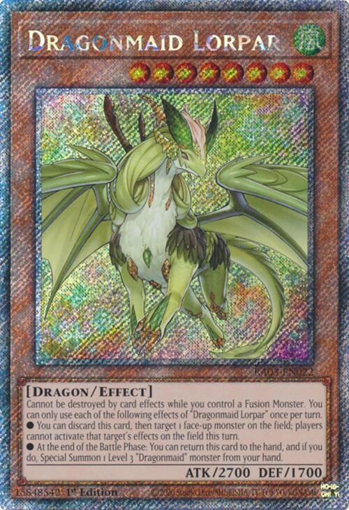 Dragonmaid Lorpar (Platinum Secret Rare) (3022) - YuGiOh Single