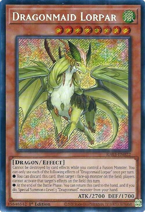 Dragonmaid Lorpar (Secret Rare) (3022) - YuGiOh Single