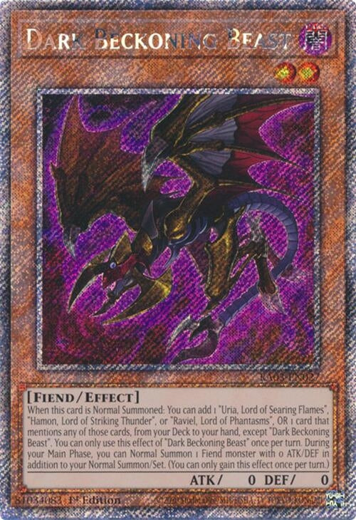 Dark Beckoning Beast (Platinum Secret Rare) (3027) - YuGiOh Single