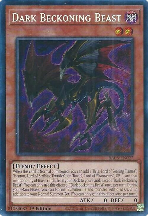 Dark Beckoning Beast (Secret Rare) (3027) - YuGiOh Single
