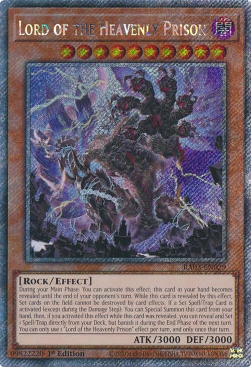 Lord of the Heavenly Prison (Platinum Secret Rare) (3029) - YuGiOh Single