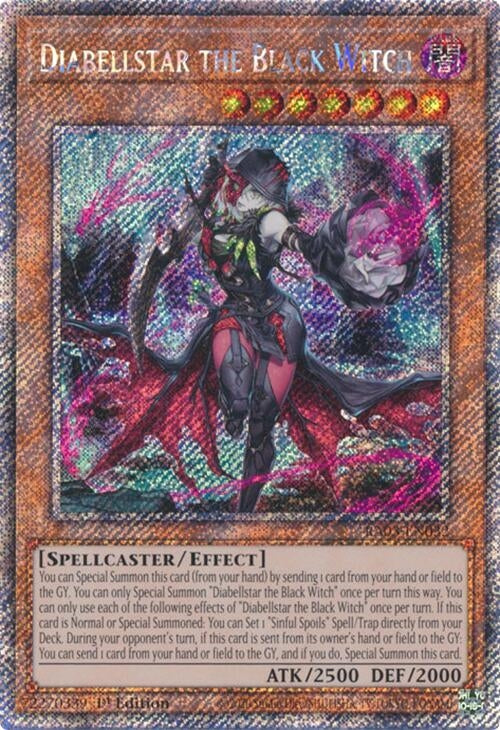 Diabellstar the Black Witch (Platinum Secret Rare) (3032) - YuGiOh Single
