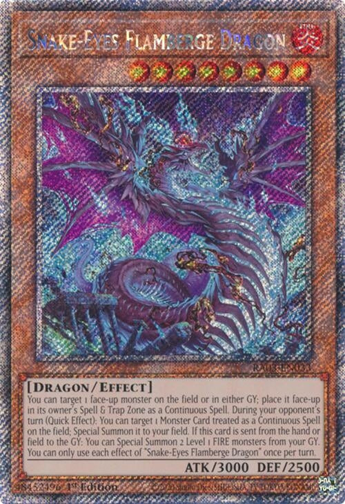 Snake-Eyes Flamberge Dragon (Platinum Secret Rare) (3033) - YuGiOh Single