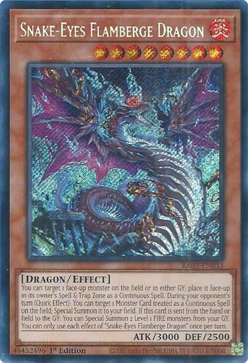 Snake-Eyes Flamberge Dragon (Secret Rare) (3033) - YuGiOh Single