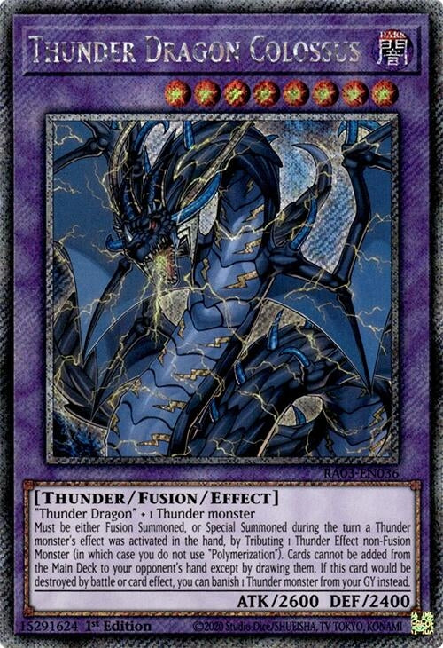 Thunder Dragon Colossus (Platinum Secret Rare) (3036) - YuGiOh Single