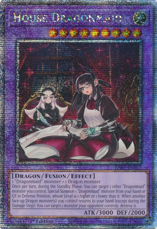 House Dragonmaid (Alternate Art) (Quarter Century Secret Rare) (3037) - YuGiOh Single