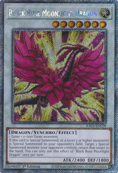 Black Rose Moonlight Dragon (Platinum Secret Rare) (3038) - YuGiOh Single