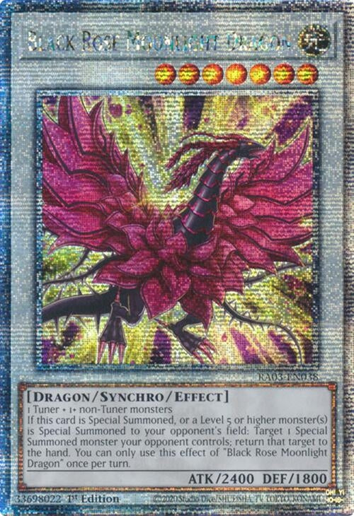 Black Rose Moonlight Dragon (Quarter Century Secret Rare) (3038) - YuGiOh Single