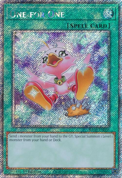 One for One (Alternate Art) (Platinum Secret Rare) (3056) - YuGiOh Single