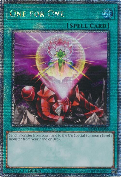 One for One (Quarter Century Secret Rare) (3056) - YuGiOh Single