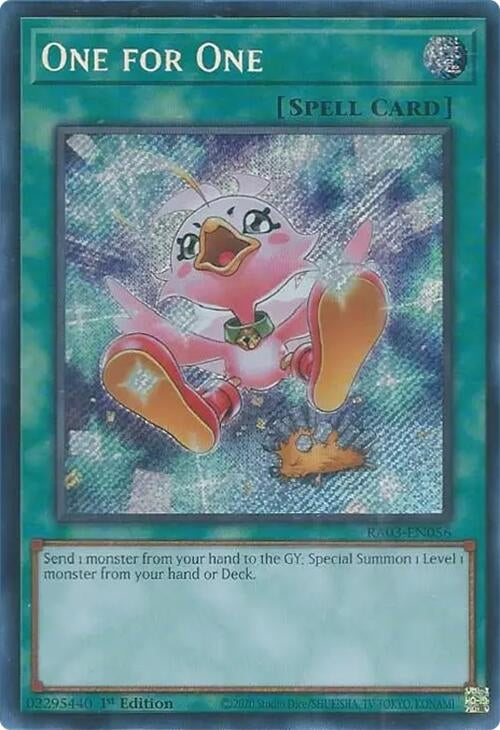 One for One (Alternate Art) (Secret Rare) (3056) - YuGiOh Single