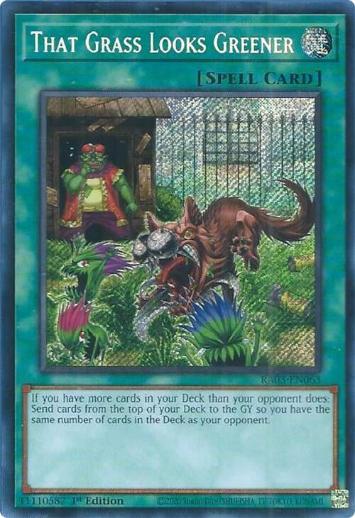 That Grass Looks Greener (Secret Rare) (3063) - YuGiOh Single