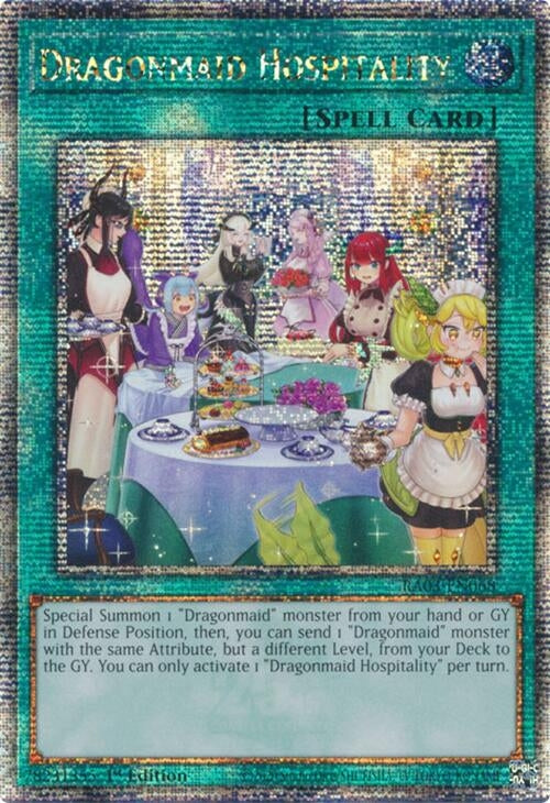 Dragonmaid Hospitality (Alternate Art) (Quarter Century Secret Rare) (3068) - YuGiOh Single