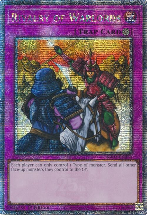 Rivalry of Warlords (Quarter Century Secret Rare) (3075) - YuGiOh Single