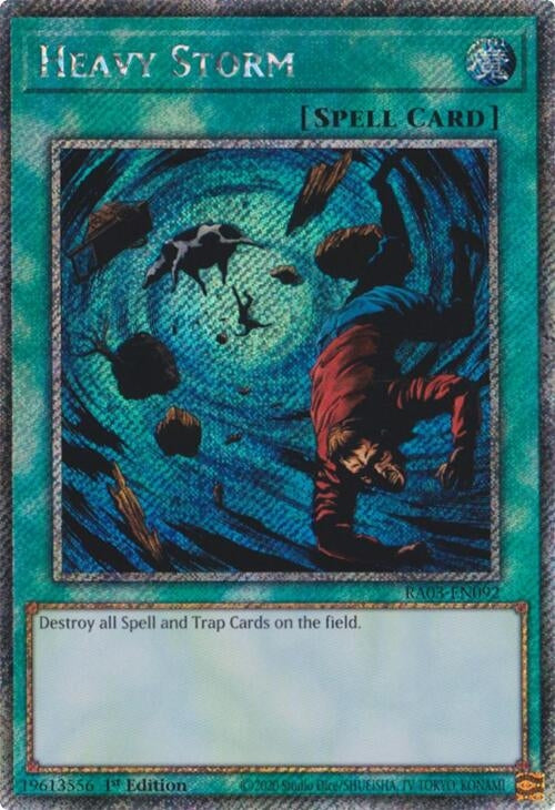 Heavy Storm (Platinum Secret Rare) (3092) - YuGiOh Single