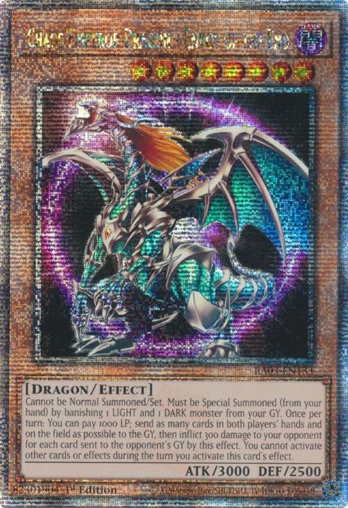 Chaos Emperor Dragon - Envoy of the End (Quarter Century Secret Rare) (3133) - YuGiOh Single