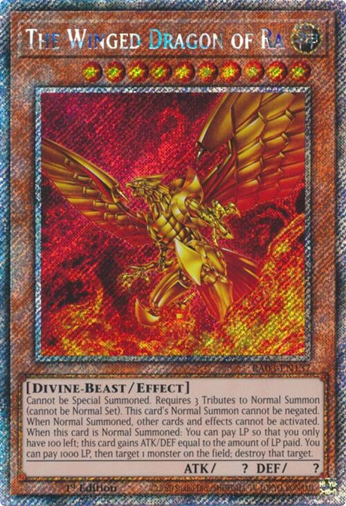 The Winged Dragon of Ra (Platinum Secret Rare) (3137) - YuGiOh Single