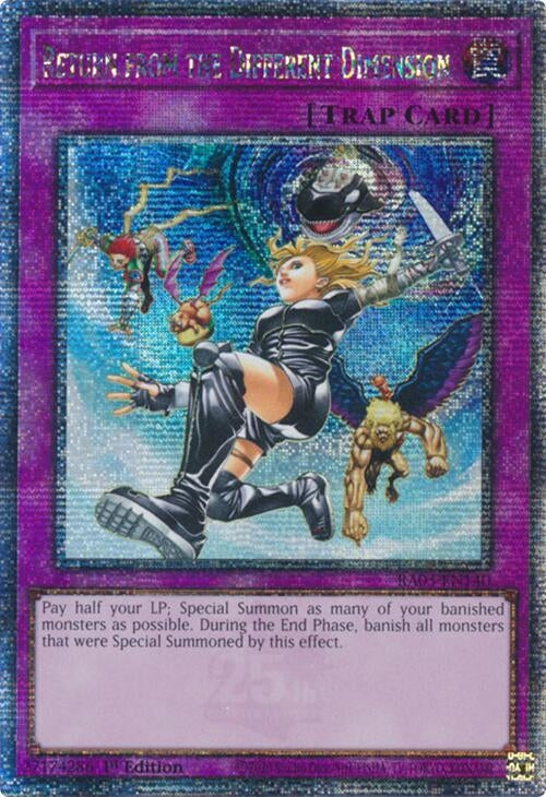 Return from the Different Dimension (Quarter Century Secret Rare) (3140) - YuGiOh Single