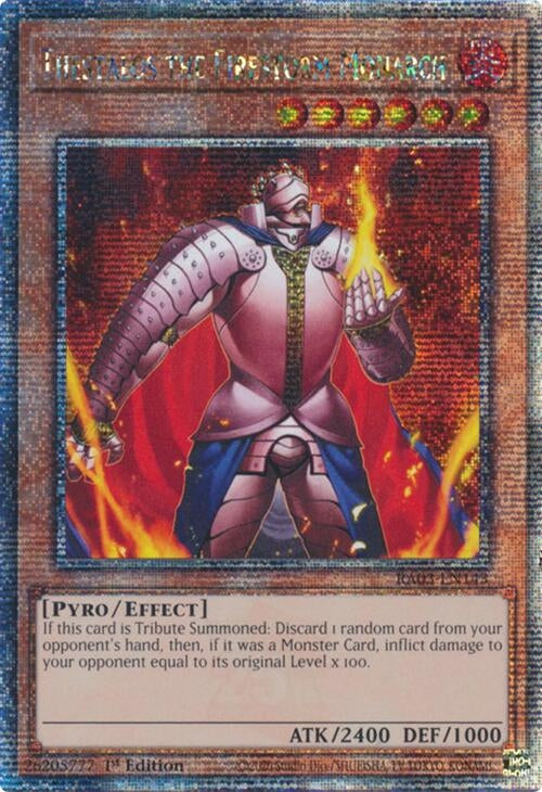 Thestalos the Firestorm Monarch (Quarter Century Secret Rare) (3143) - YuGiOh Single