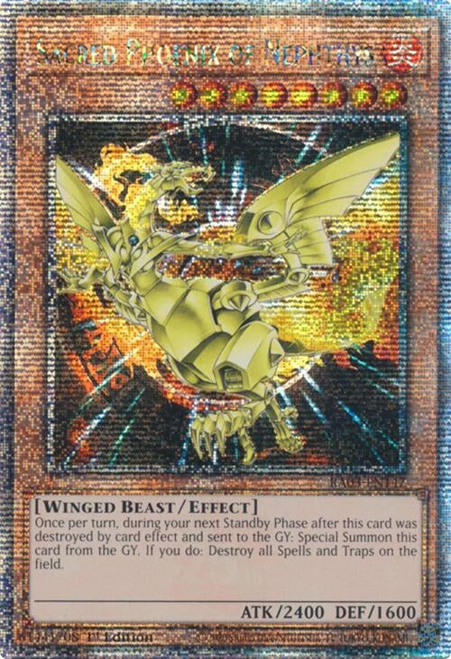 Sacred Phoenix of Nephthys (Quarter Century Secret Rare) (3147) - YuGiOh Single