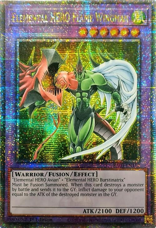 Elemental HERO Flame Wingman (Quarter Century Secret Rare) (3152) - YuGiOh Single