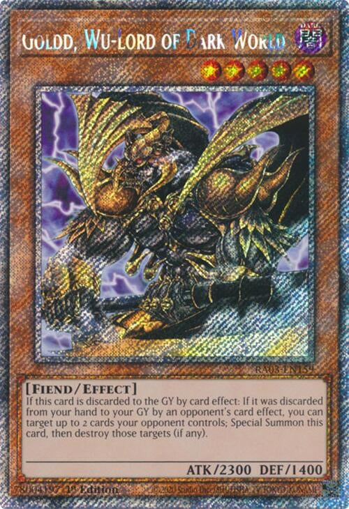 Goldd Wu-Lord of Dark World (Platinum Secret Rare) (3159) - YuGiOh Single