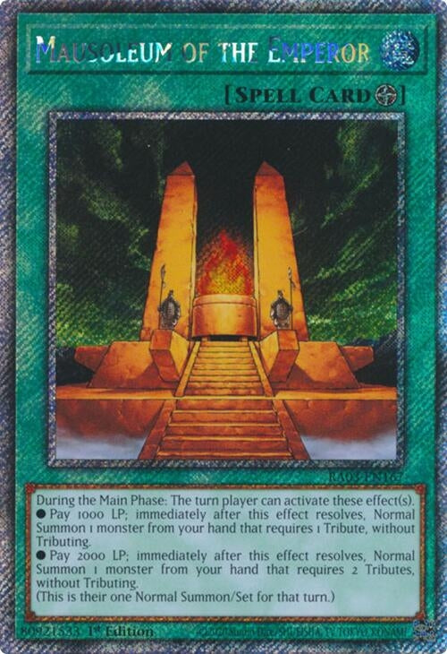 Mausoleum of the Emperor (Platinum Secret Rare) (3167) - YuGiOh Single
