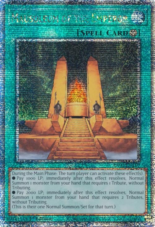 Mausoleum of the Emperor (Quarter Century Secret Rare) (3167) - YuGiOh Single