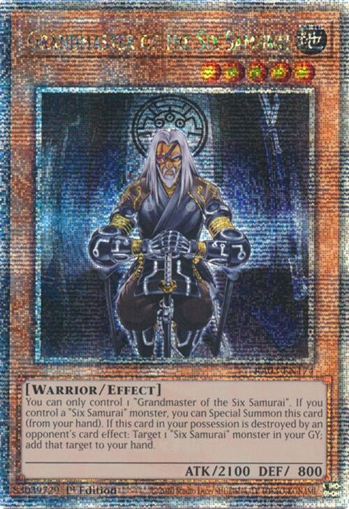Grandmaster of the Six Samurai (Quarter Century Secret Rare) (3174) - YuGiOh Single