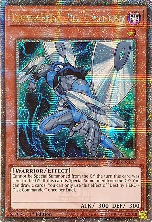Destiny HERO - Disk Commander (Quarter Century Secret Rare) (3176) - YuGiOh Single