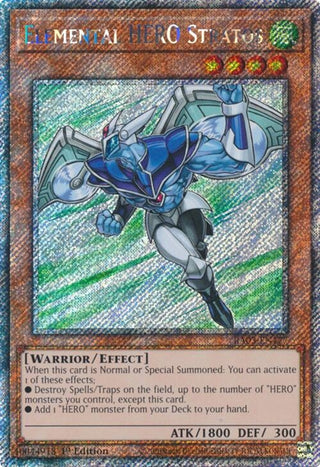 Elemental HERO Stratos (Platinum Secret Rare) (3177) - YuGiOh Single