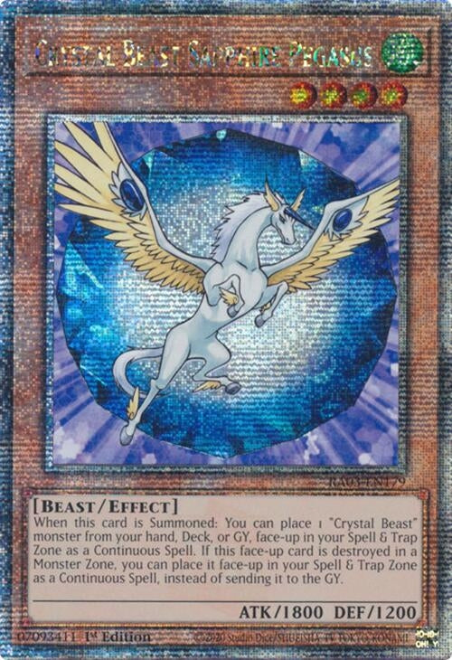 Crystal Beast Sapphire Pegasus (Quarter Century Secret Rare) (3179) - YuGiOh Single