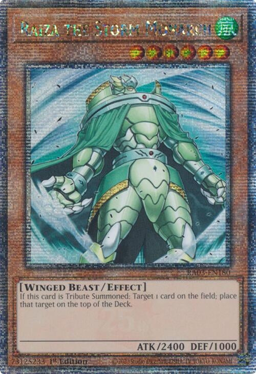 Raiza the Storm Monarch (Quarter Century Secret Rare) (3180) - YuGiOh Single