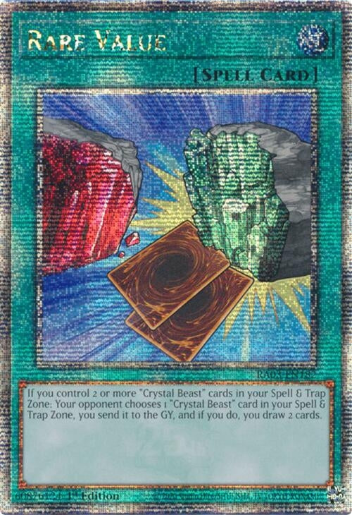 Rare Value (Quarter Century Secret Rare) (3182) - YuGiOh Single