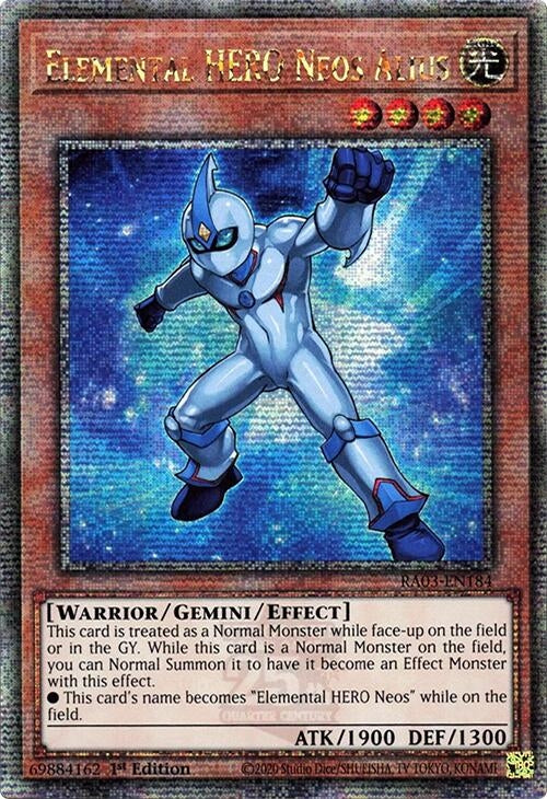 Elemental HERO Neos Alius (Quarter Century Secret Rare) (3184) - YuGiOh Single