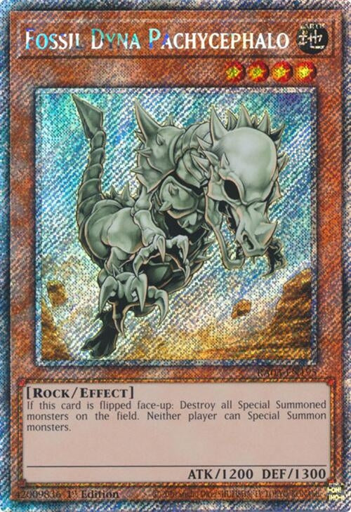 Fossil Dyna Pachycephalo (Platinum Secret Rare) (3195) - YuGiOh Single