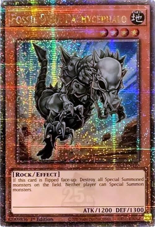 Fossil Dyna Pachycephalo (Quarter Century Secret Rare) (3195) - YuGiOh Single