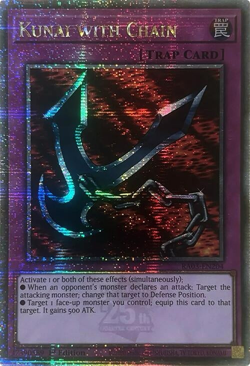 Kunai with Chain (Quarter Century Secret Rare) (3204) - YuGiOh Single