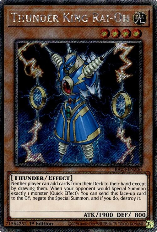 Thunder King Rai-Oh (Platinum Secret Rare) (3206) - YuGiOh Single