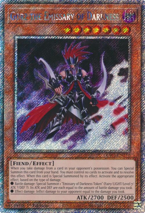 Gorz the Emissary of Darkness (Platinum Secret Rare) (3210) - YuGiOh Single