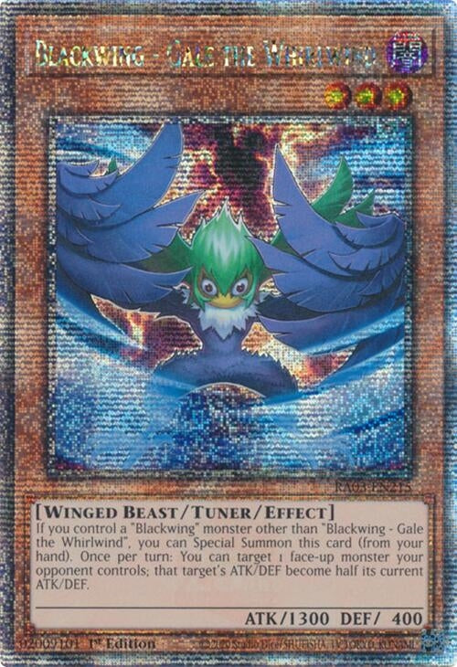 Blackwing - Gale the Whirlwind (Quarter Century Secret Rare) (3215) - YuGiOh Single