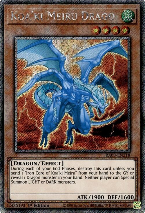 Koa’ki Meiru Drago (Platinum Secret Rare) (3218) - YuGiOh Single