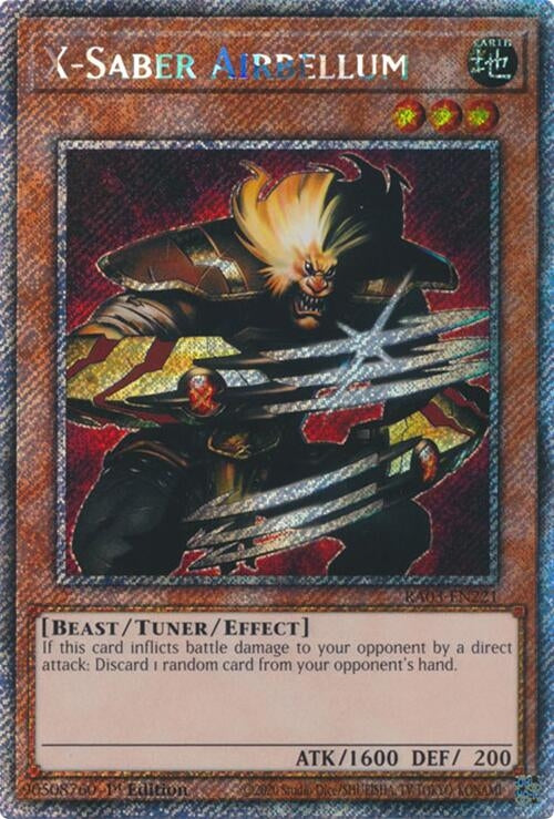 X-Saber Airbellum (Platinum Secret Rare) (3221) - YuGiOh Single