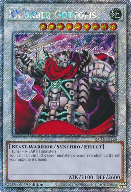 XX-Saber Gottoms (Platinum Secret Rare) (3226) - YuGiOh Single