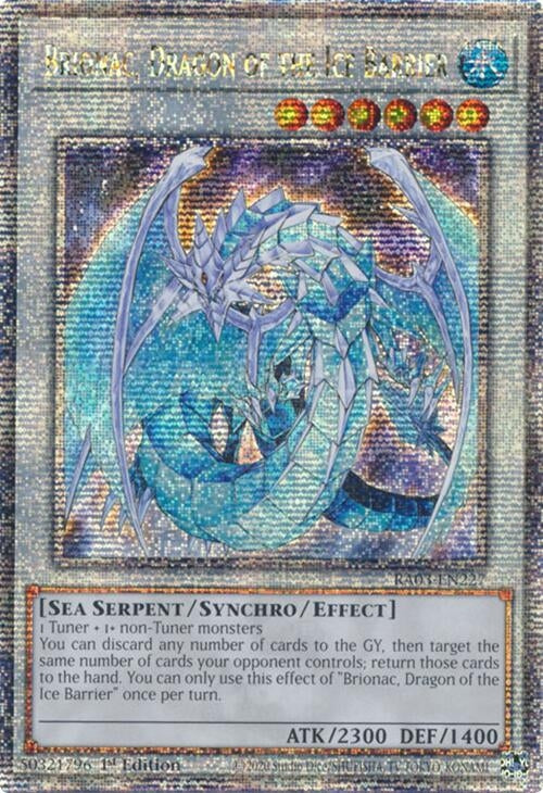Brionac Dragon of the Ice Barrier (Quarter Century Secret Rare) (3227) - YuGiOh Single