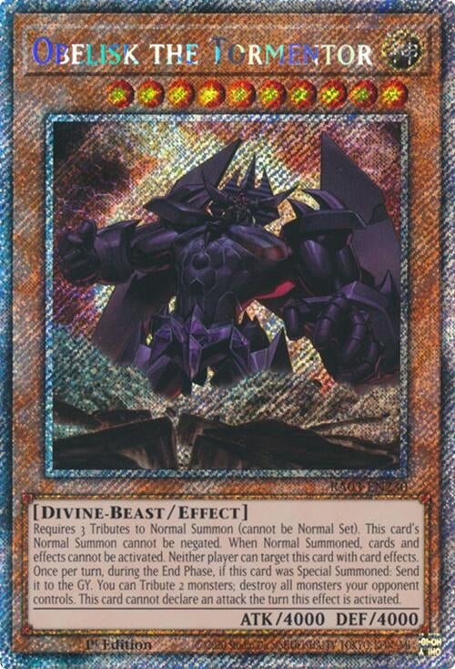 Obelisk the Tormentor (Platinum Secret Rare) (3230) - YuGiOh Single