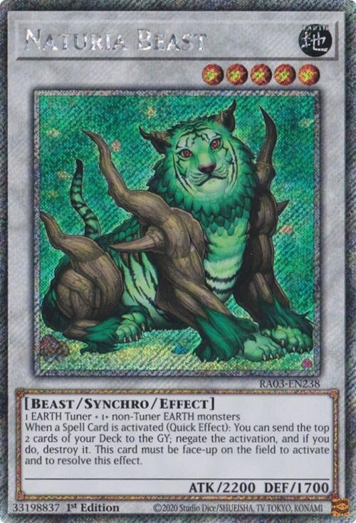 Naturia Beast (Platinum Secret Rare) (3238) - YuGiOh Single