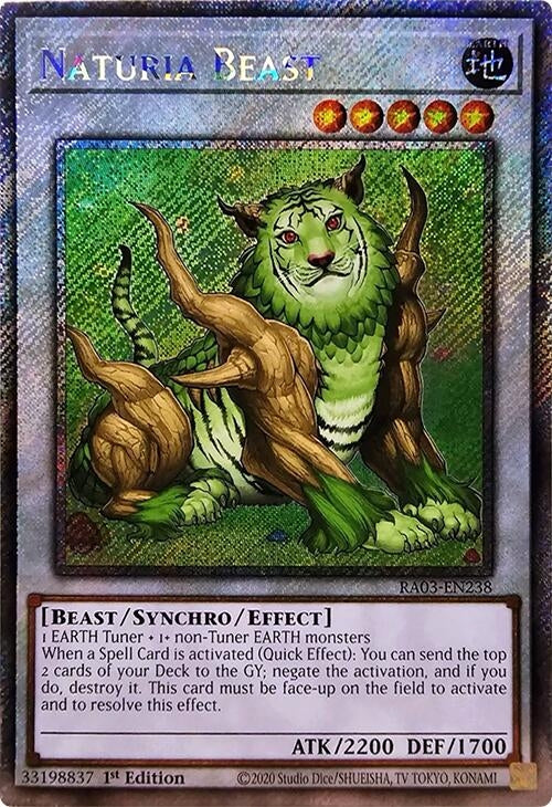 Naturia Beast (Quarter Century Secret Rare) (3238) - YuGiOh Single